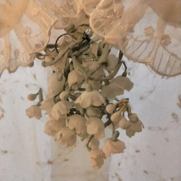 Hollywood Creations Girl Dress Size 8 Vintage Embroidered Lace White Floral 1950 - Picture 9 of 10